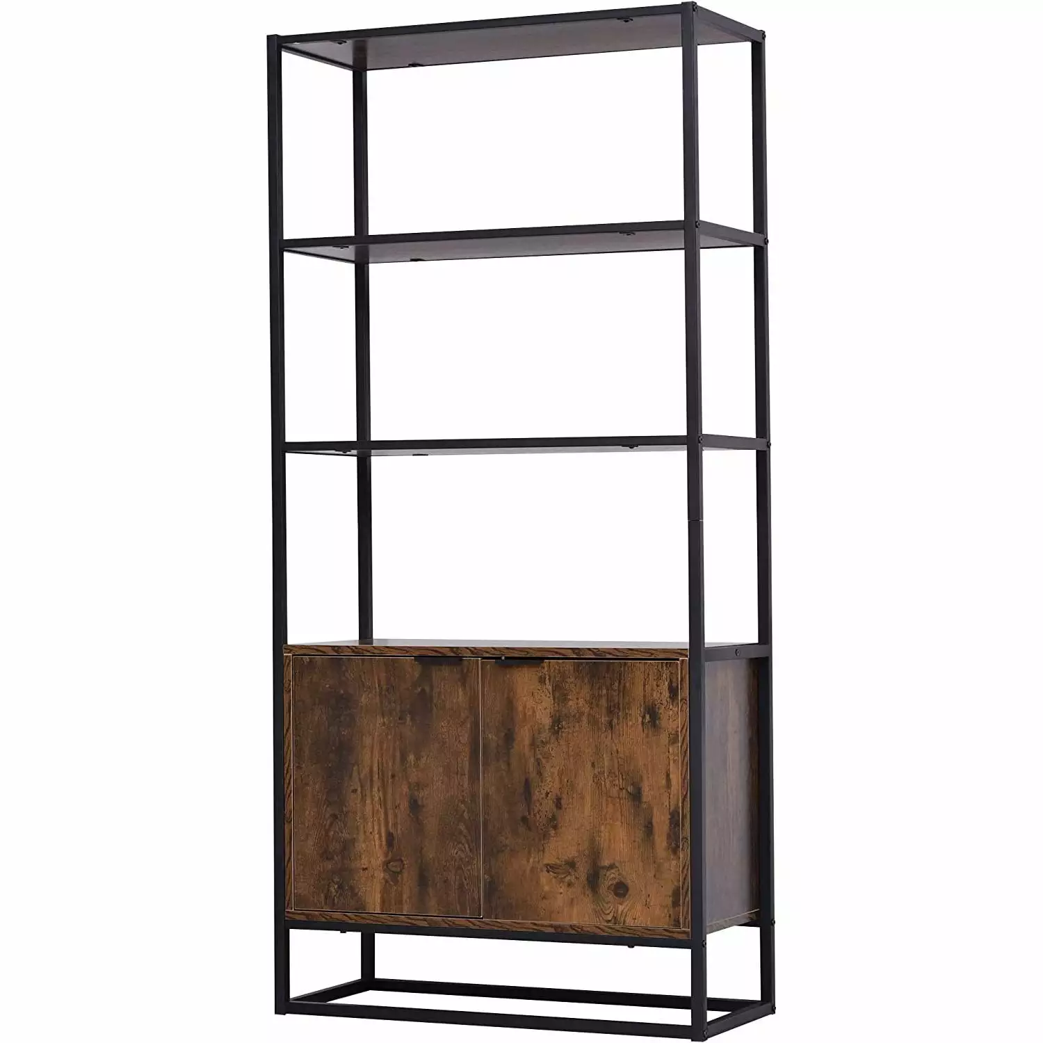 Bilot Tall 3 Open Shelf Cabinet Bookcase Multifunctional Rack Living Room
