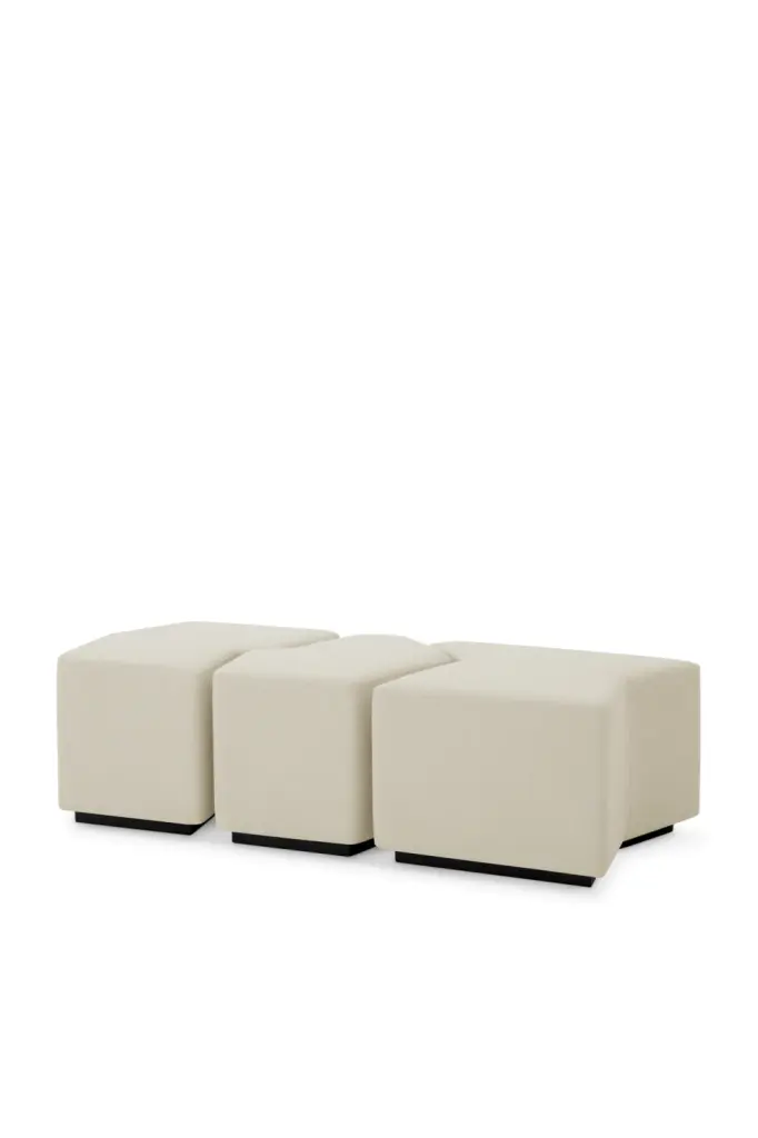 Rï¿½ï¿½ve Cream Stool Set 3 Eichholtz Filbert Modern Footstools