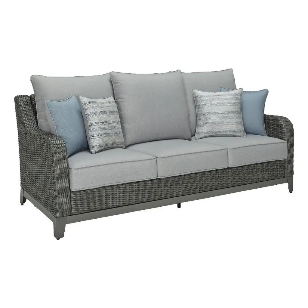 Afuera Living Outdoor Polyester Fabric Sofa Cushion Gray Weather-Resistant Design