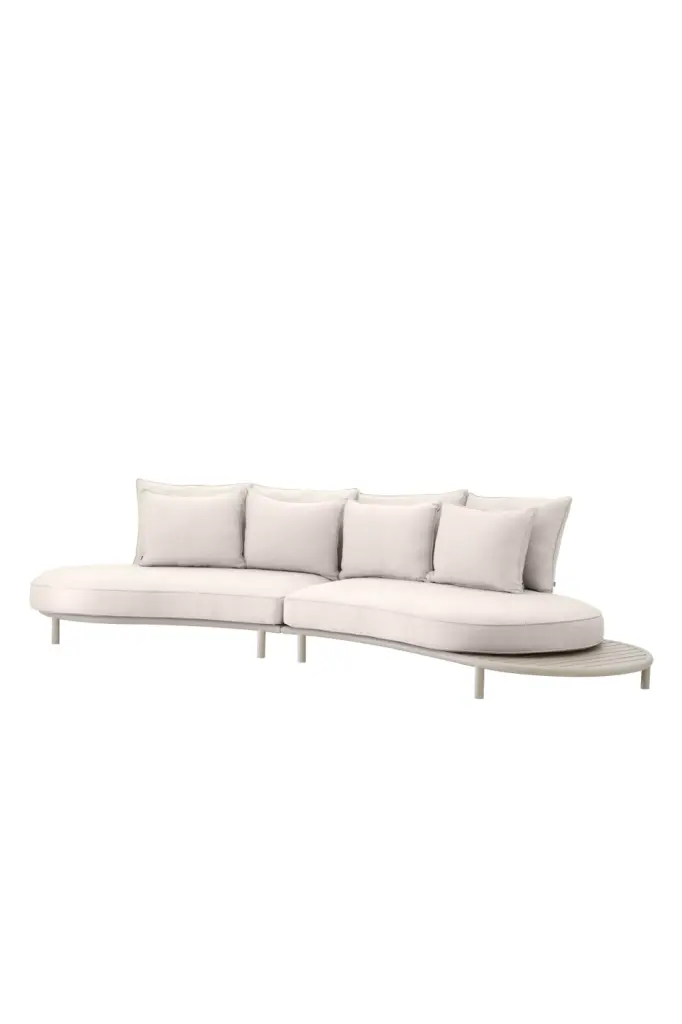 White Modern Outdoor Sofa Eichholtz Laguno Weather-Resistant Patio Furniture