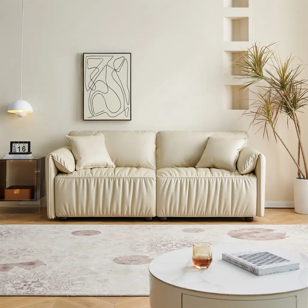 Highland Modern Oversize Deep Seat Upholstered Loveseat Sofa - 76Wx32Dx31H - Large Sofa