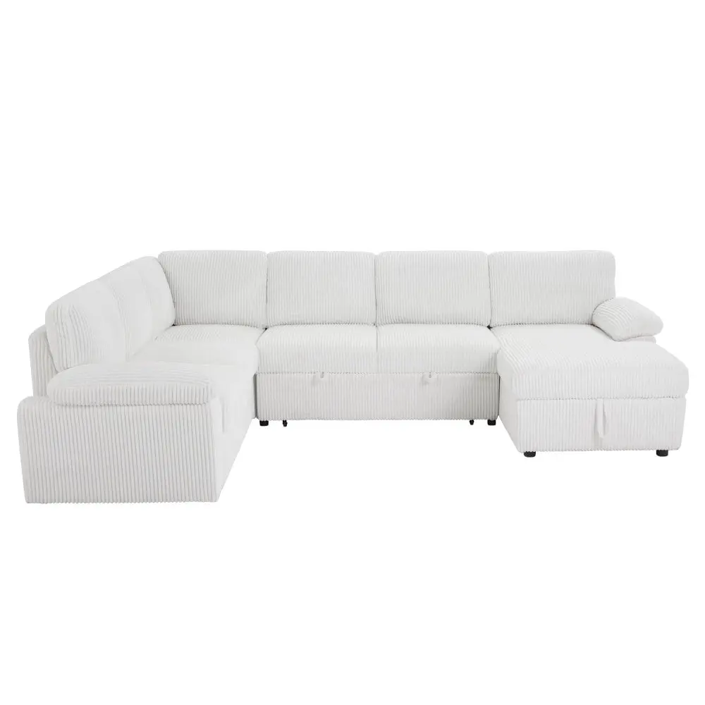 Oversized Sectional Sofa Set Storage Ottoman L-Shaped or U-Shaped Design Kojooin