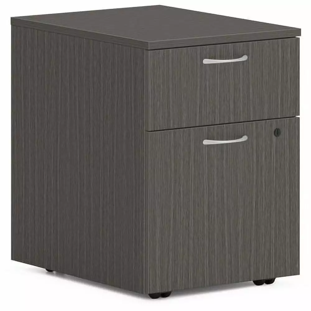 HON Mod Mobile Pedestal 15W 20x20x15 2 Box Drawers File Drawers Steel Ball Bearing Teak Finish