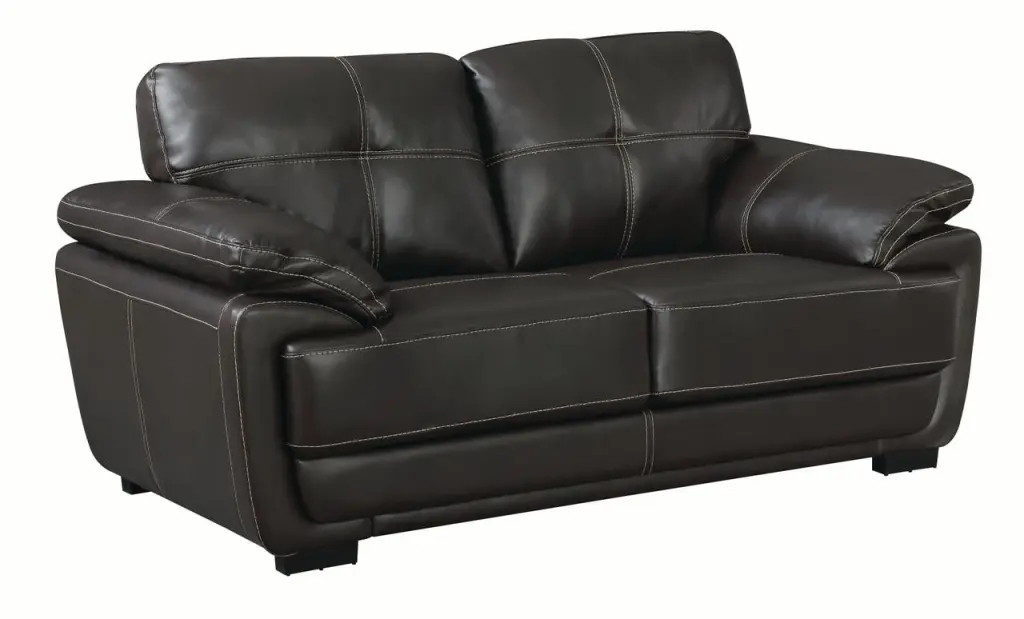 Zenon Pillow Top Arm Loveseat Brown - Plush Comfort Sofa Coaster Company