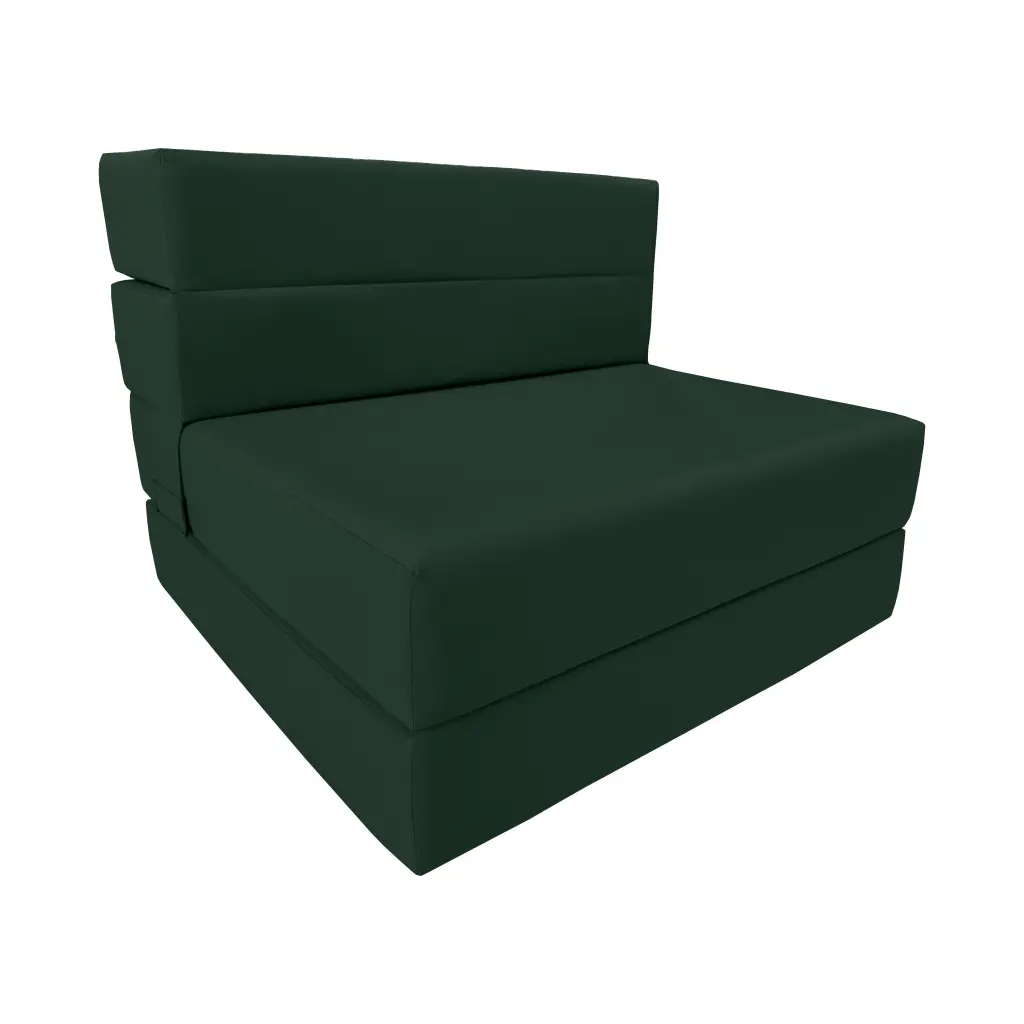 Lounger Folding Foam Mattresses Portable Convertible Sofa Beds Sleeper Flip Chairs Hunter Green 80 x 32 x 6 Amfuton