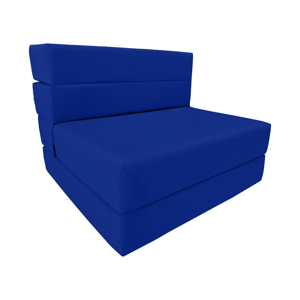 Lounger Folding Foam Mattresses Portable Convertible Sofa Beds Sleeper Flip Chairs Royal Blue 80 x 32 x 6 Amfuton