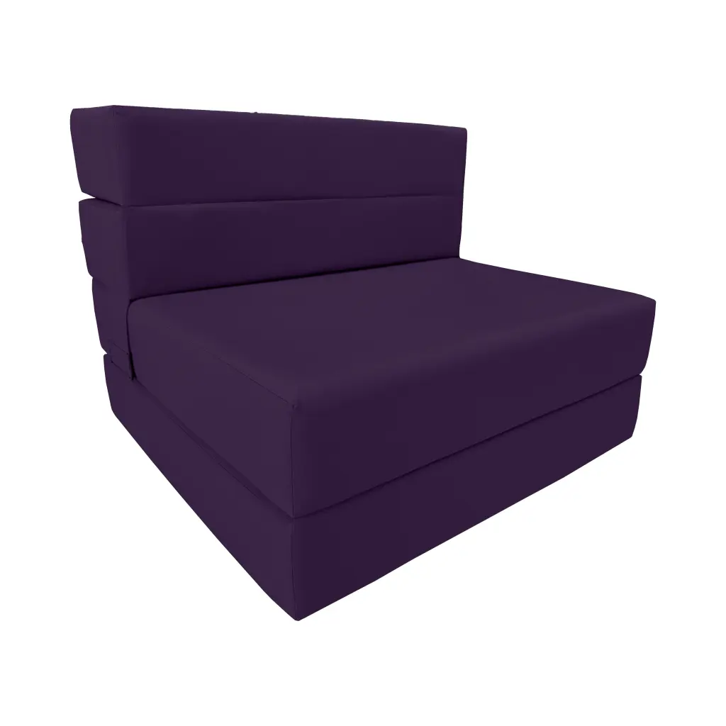 Lounger Folding Foam Mattresses Portable Convertible Sofa Beds Sleeper Flip Chairs Purple 80 x 32 x 6 Amfuton