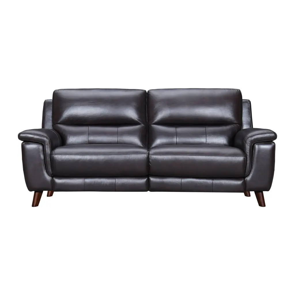 Armen Living Lizette 78 Leather Power Recliner Sofa USB Brown - Modern Reclining Sofa