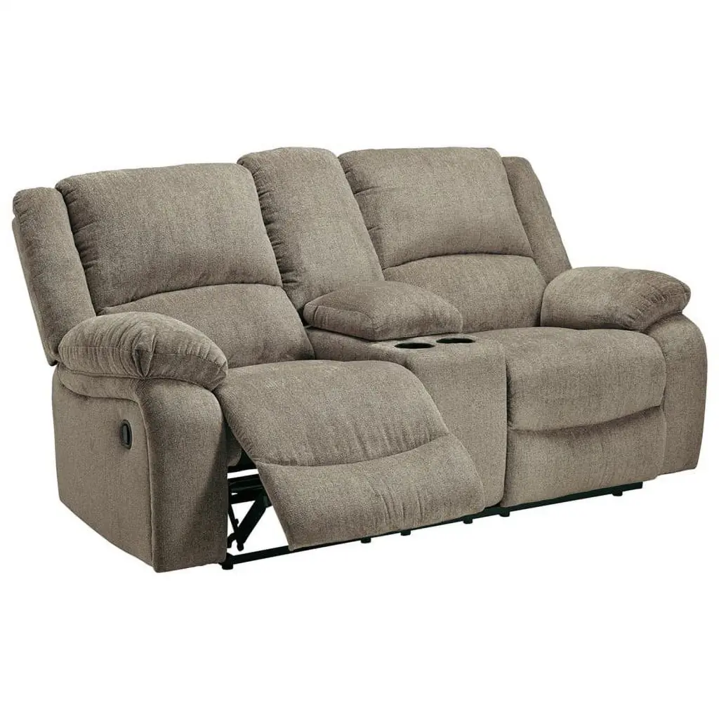 Bowery Hill Pewter Power Reclining Loveseat Comfortable Cushions