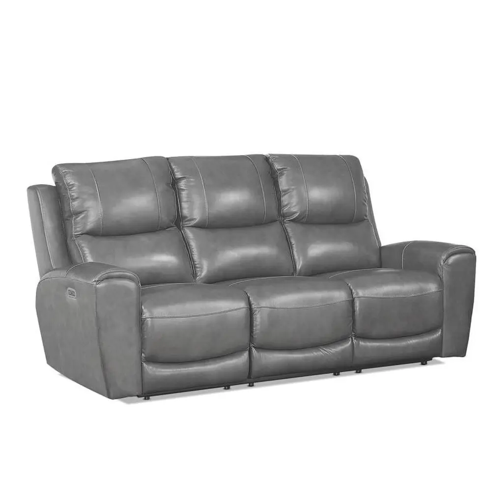 Bowery Hill Leather Power Reclining Sofa Adjustable Headrests