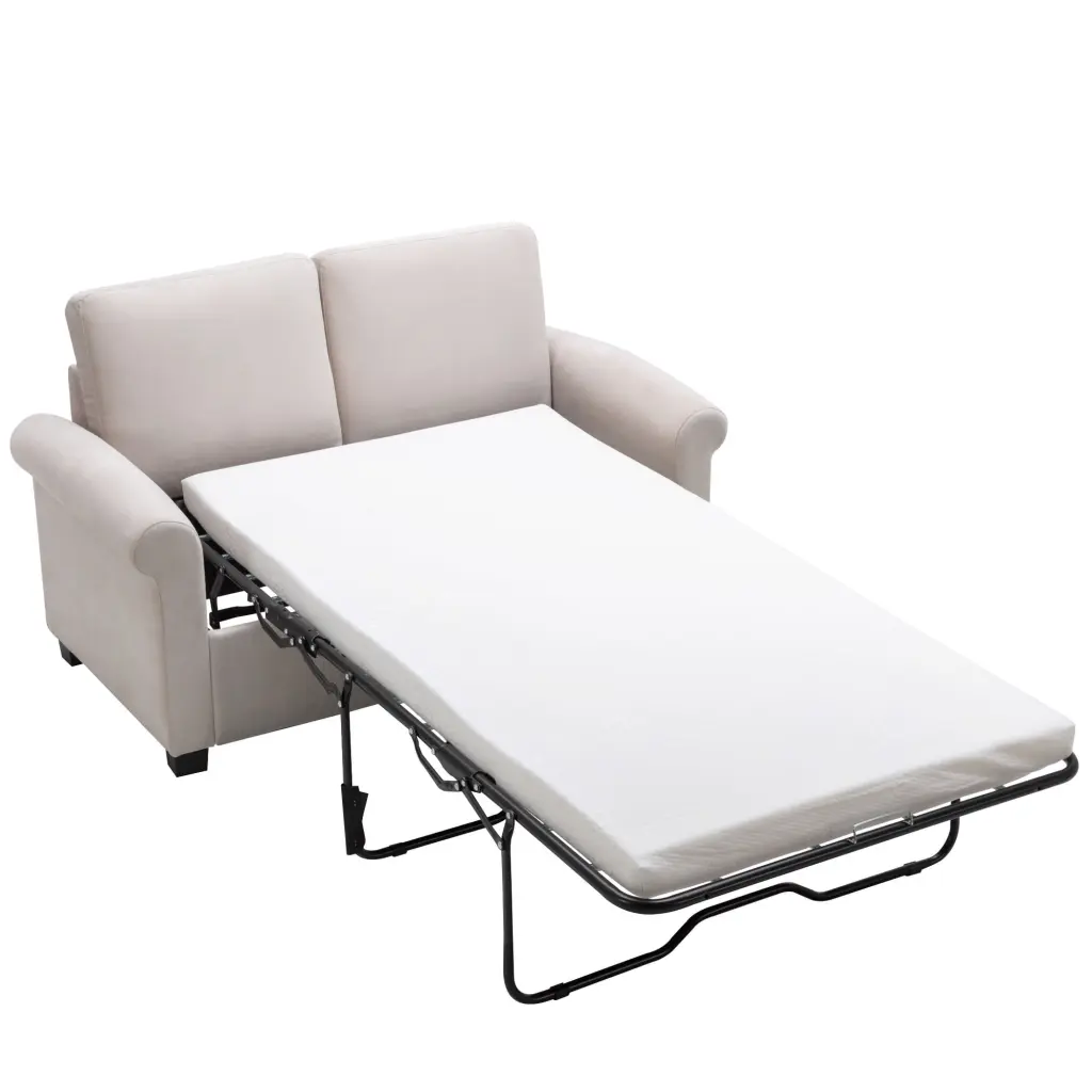 CoSoTower 58.3 Inch Pull Out Sofa Bed Premium Twin Size Mattress Pad Small Apartments
