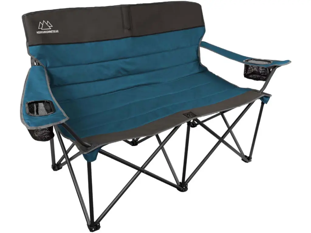 Mountain Summit Gear Quilted Loveseat Blue Cozy Outdoor Comfort