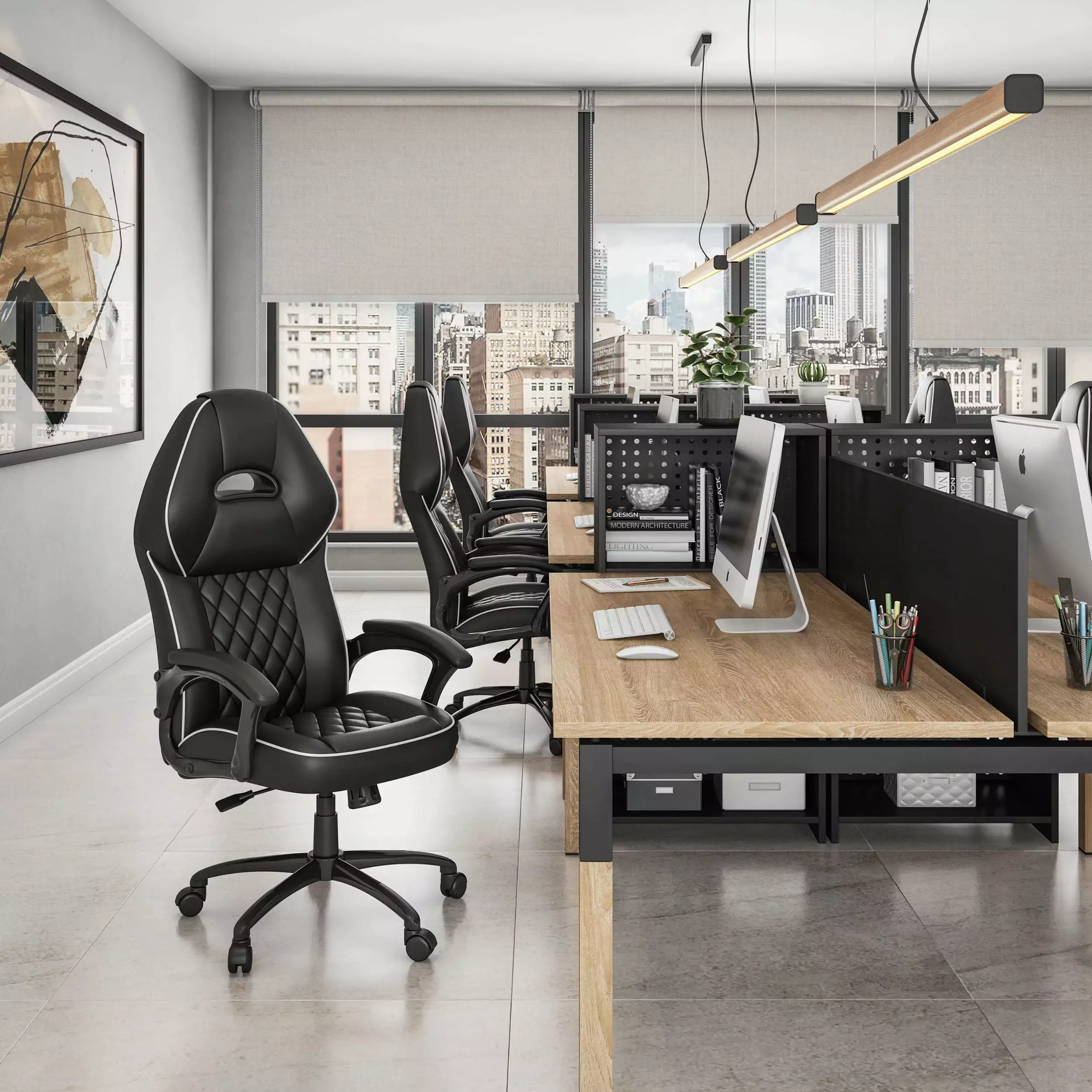 High Back Executive Sport Race Office Chair Black Ergonomic Design unknown