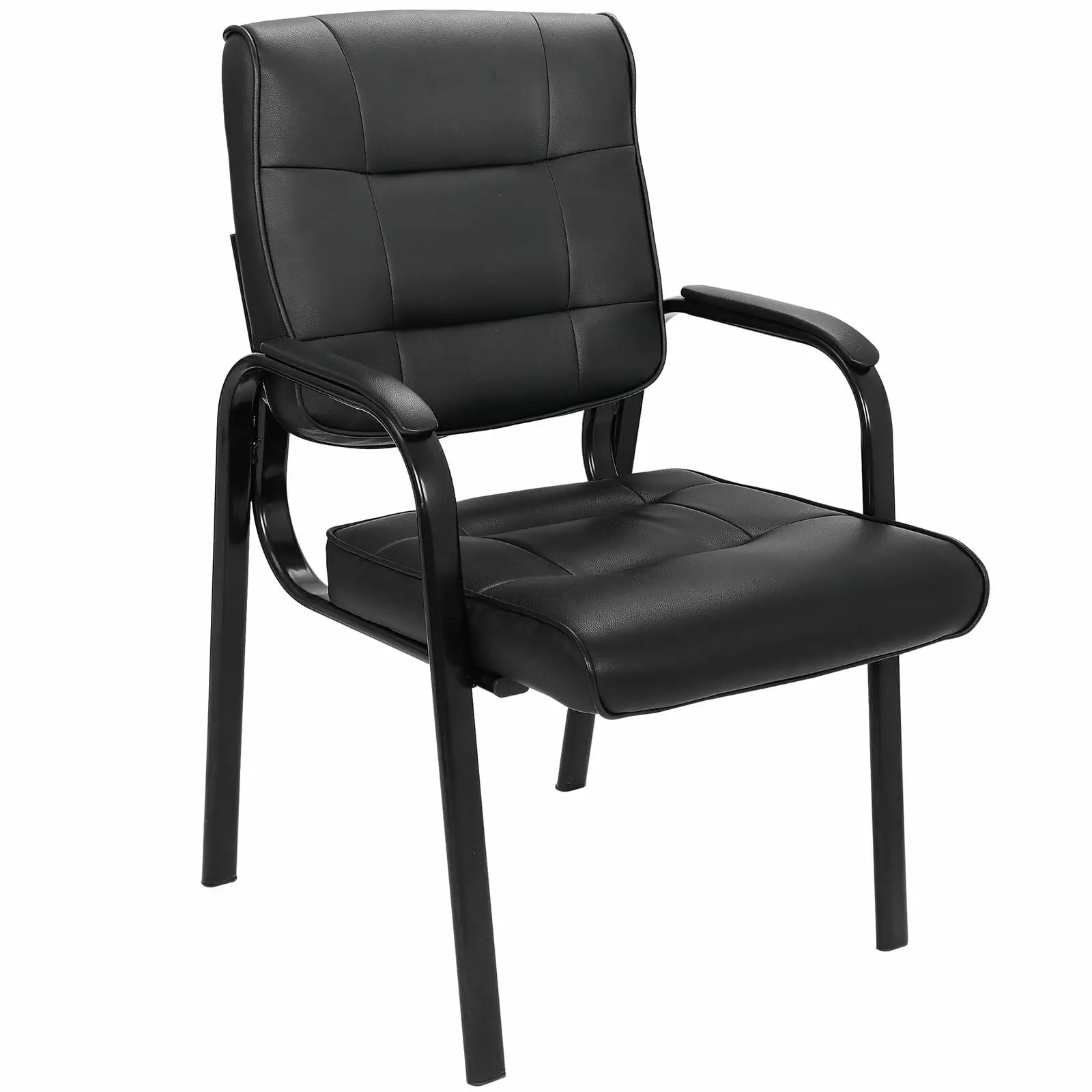 Office Leather Executive Reception Waiting Room Chair Metal Frame UNBRAND
