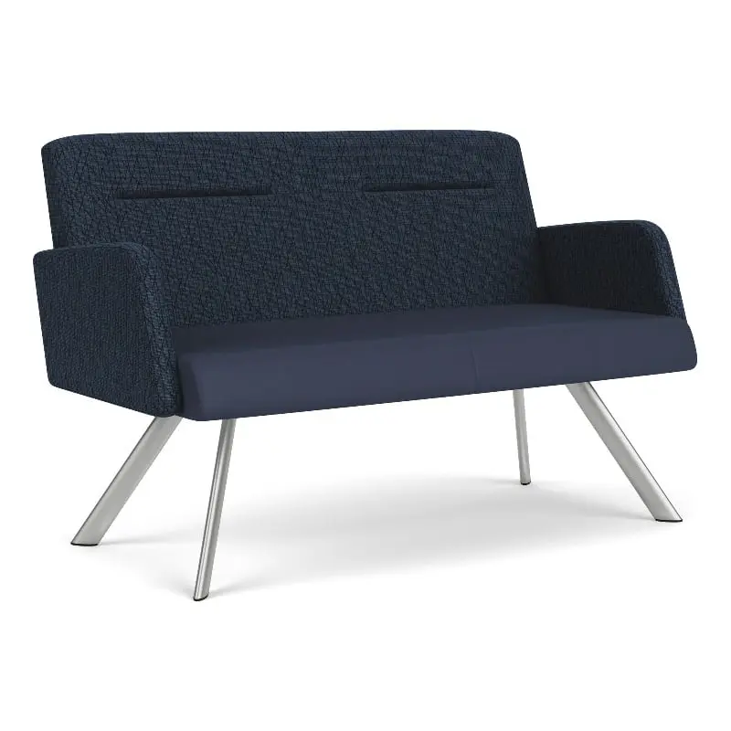Willow Lounge Two-Seater Sofa Steel Legs - Durable Reception Furniture Lesro