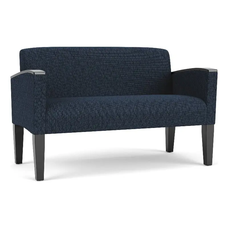 Lesro Belmont Lounge Reception Loveseat Blue - Modern Loveseat