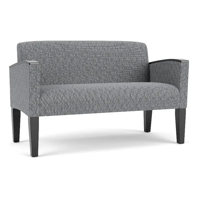Lesro Belmont Lounge Reception Loveseat Gray - Contemporary Loveseat