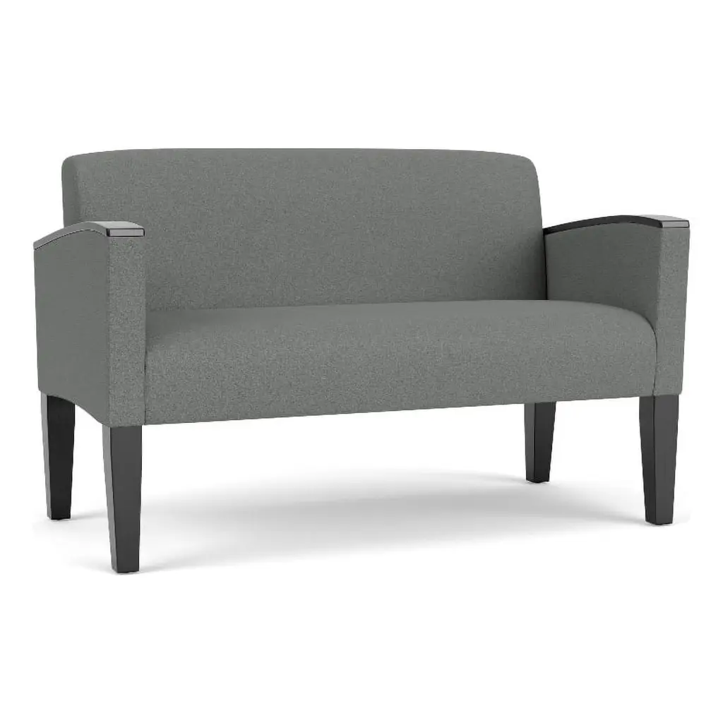 Lesro Belmont Lounge Reception Loveseat Gray - Stylish and Comfortable Loveseat