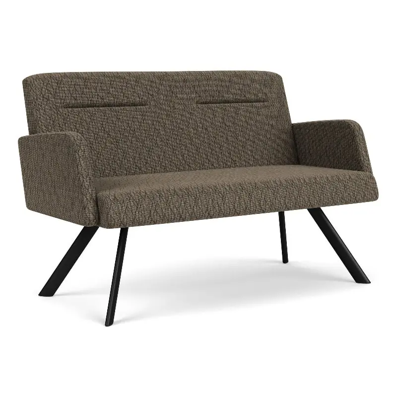Willow Lounge Reception Loveseat Steel Legs - Modern Two-Seater Sofa Office or Home Lesro
