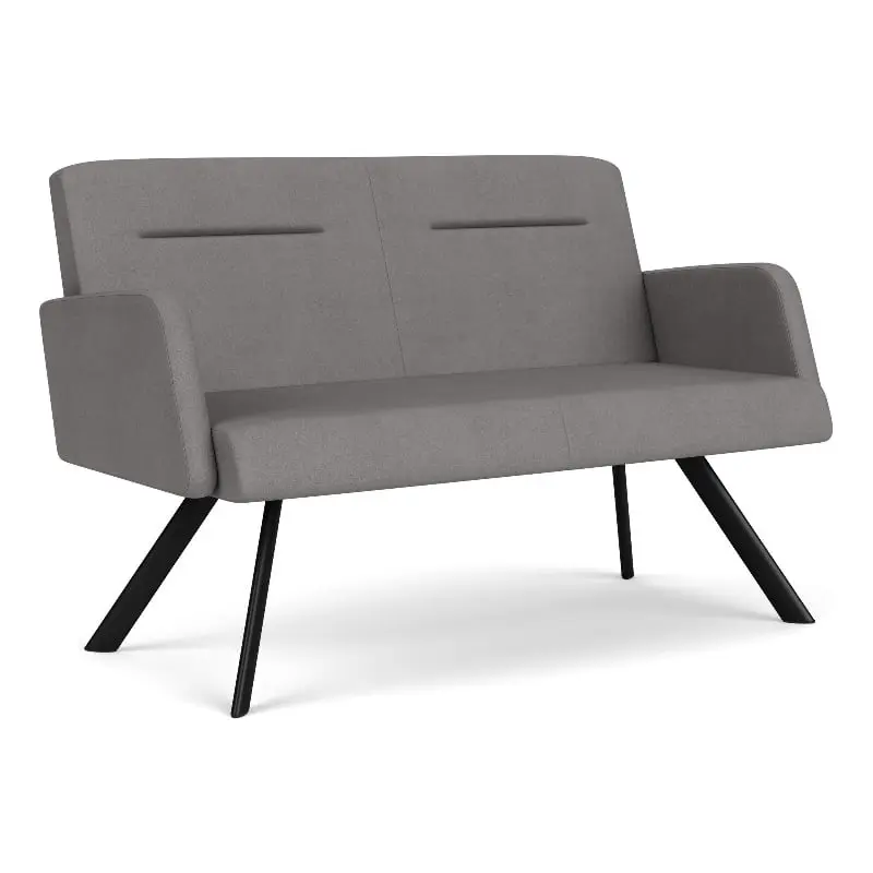 Willow Lounge Reception Loveseat Steel Legs - Modern Office Furniture Lesro