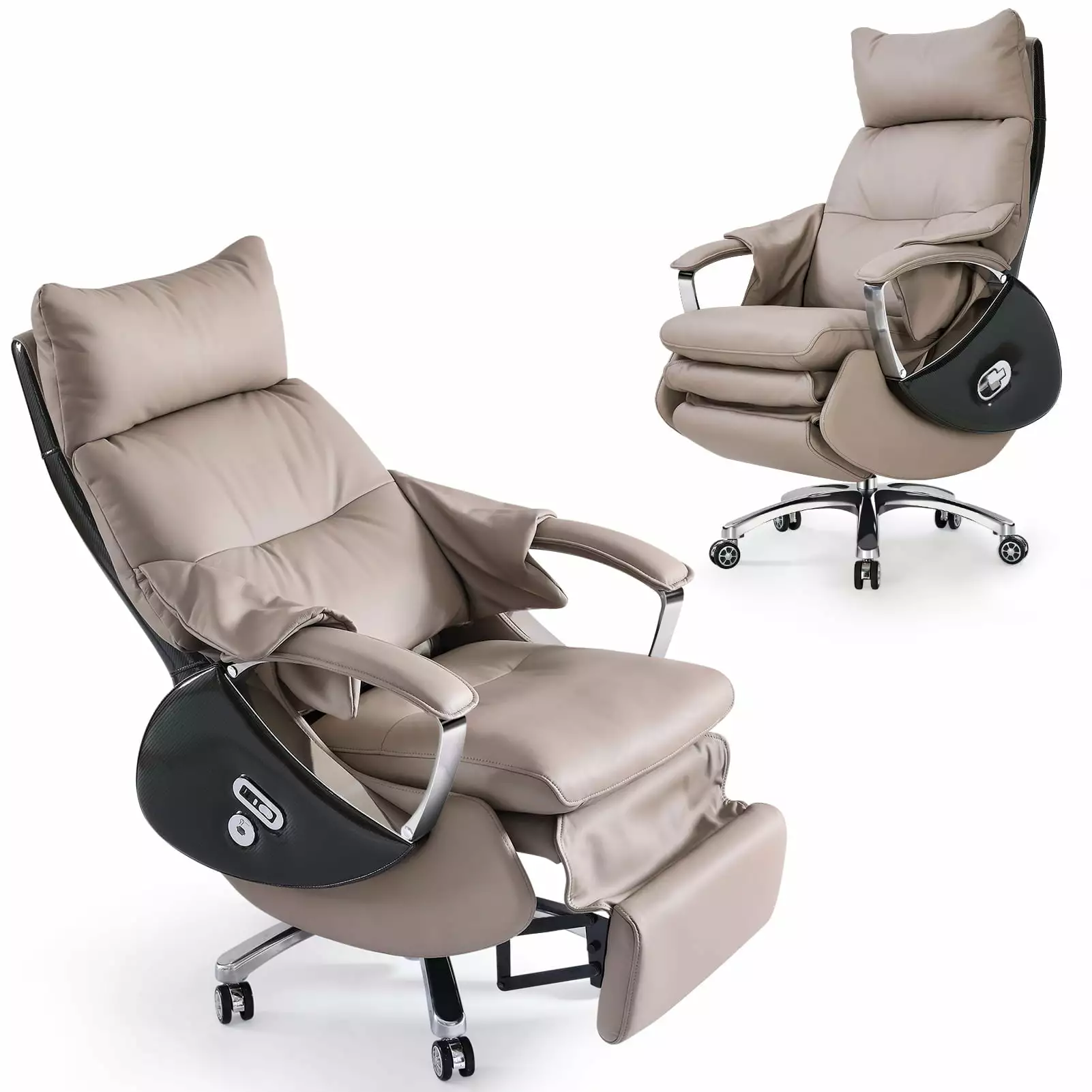 EMIAH S300 Ergonomic Office Chair Electric Executive Reclining Office Chair Footrest 400LBS Heavy Duty Khaki