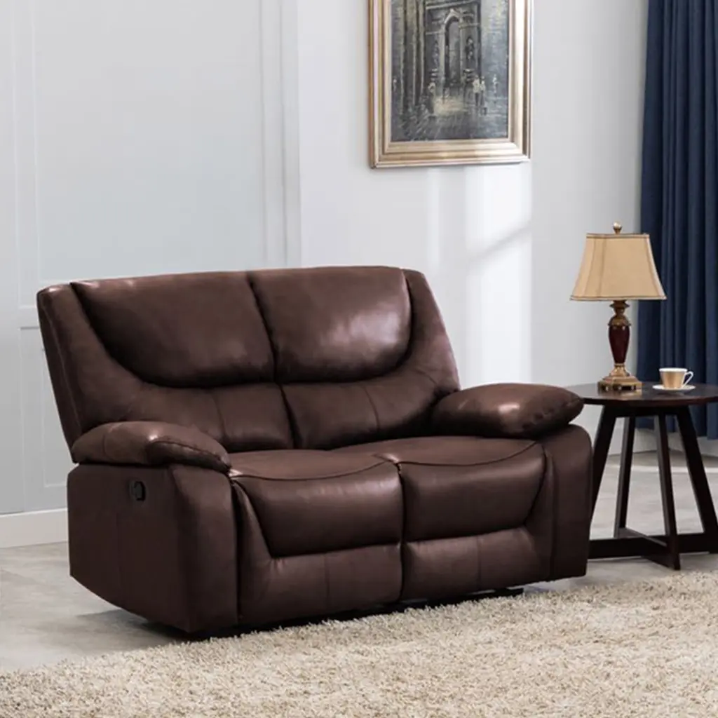AC Pacific Xaviar Contemporary Reclining Loveseat Brown