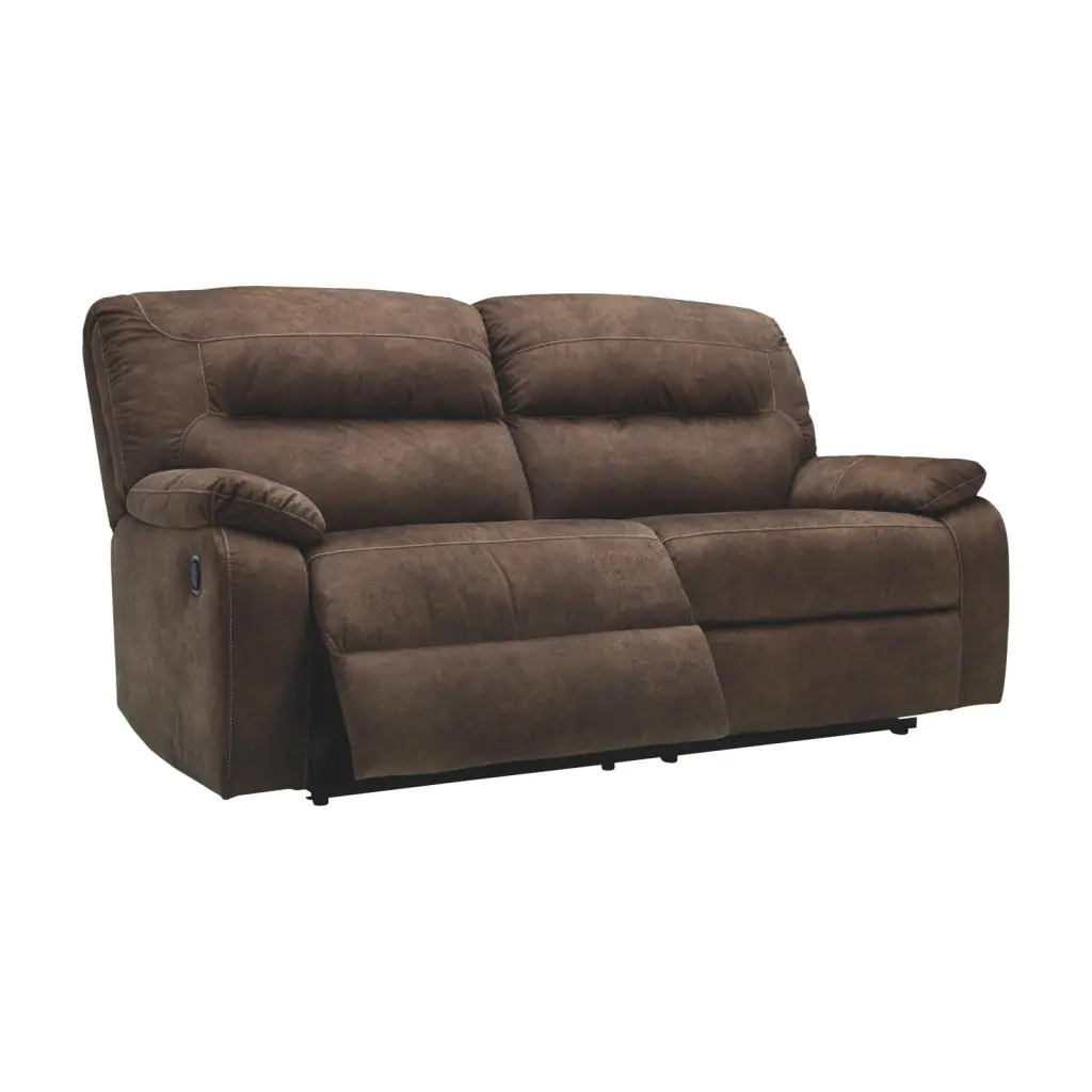 Signature Design Ashley Bolzano 2-Seat Reclining Sofa Coffee Brown Fabric Small Spaces Ashley Furniture