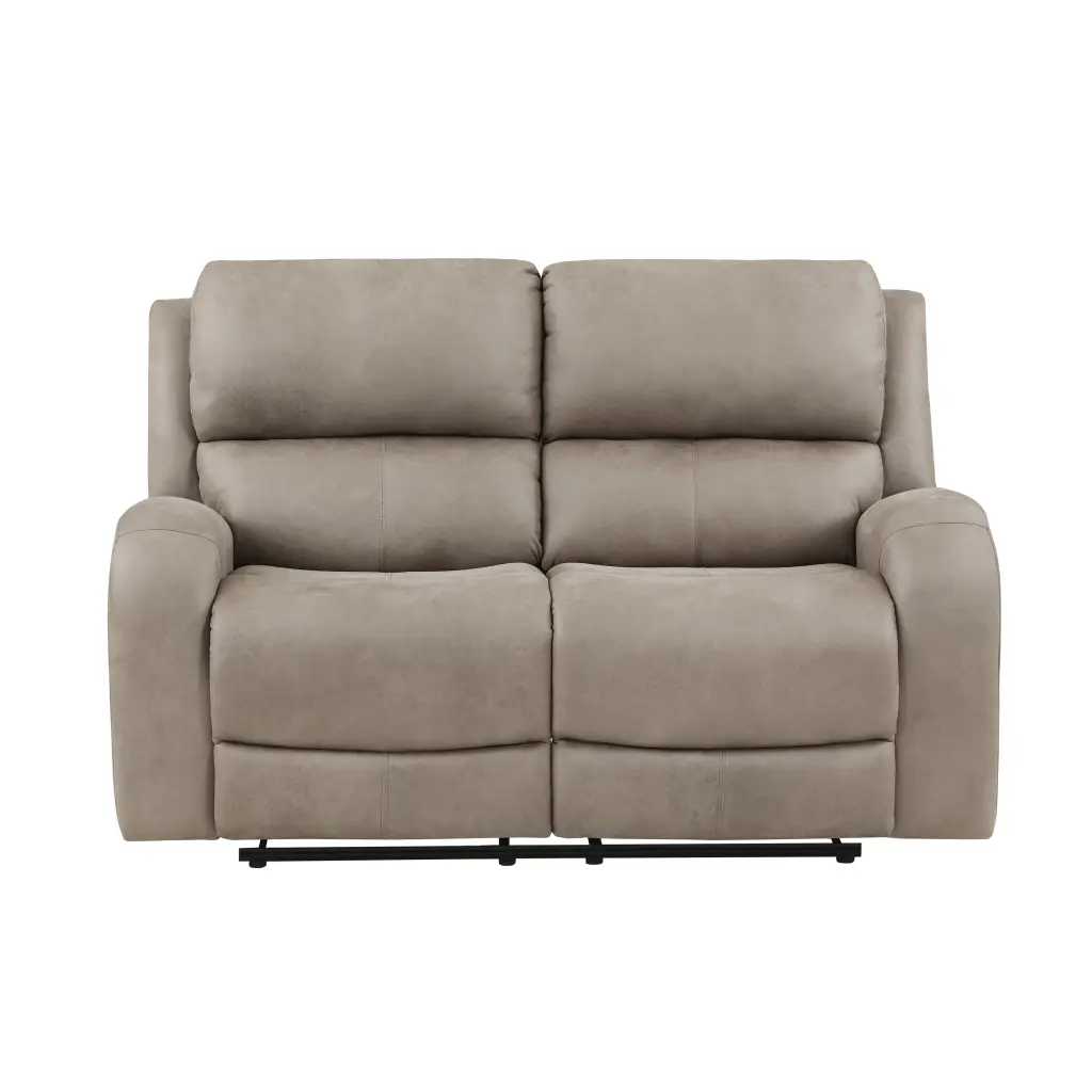 DeeHome Luxurious Style Double Reclining Loveseat Brown - Plush Comfortable Living Room Furniture