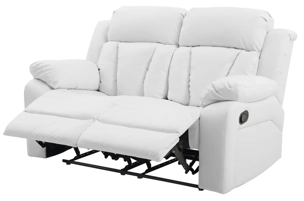 Daria Reclining Loveseat White Comfortable Living Room Seating Go Green Woods