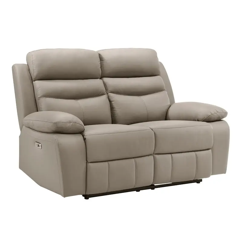Lexicon Hancock Leather Power Double Reclining Love Seat Latte