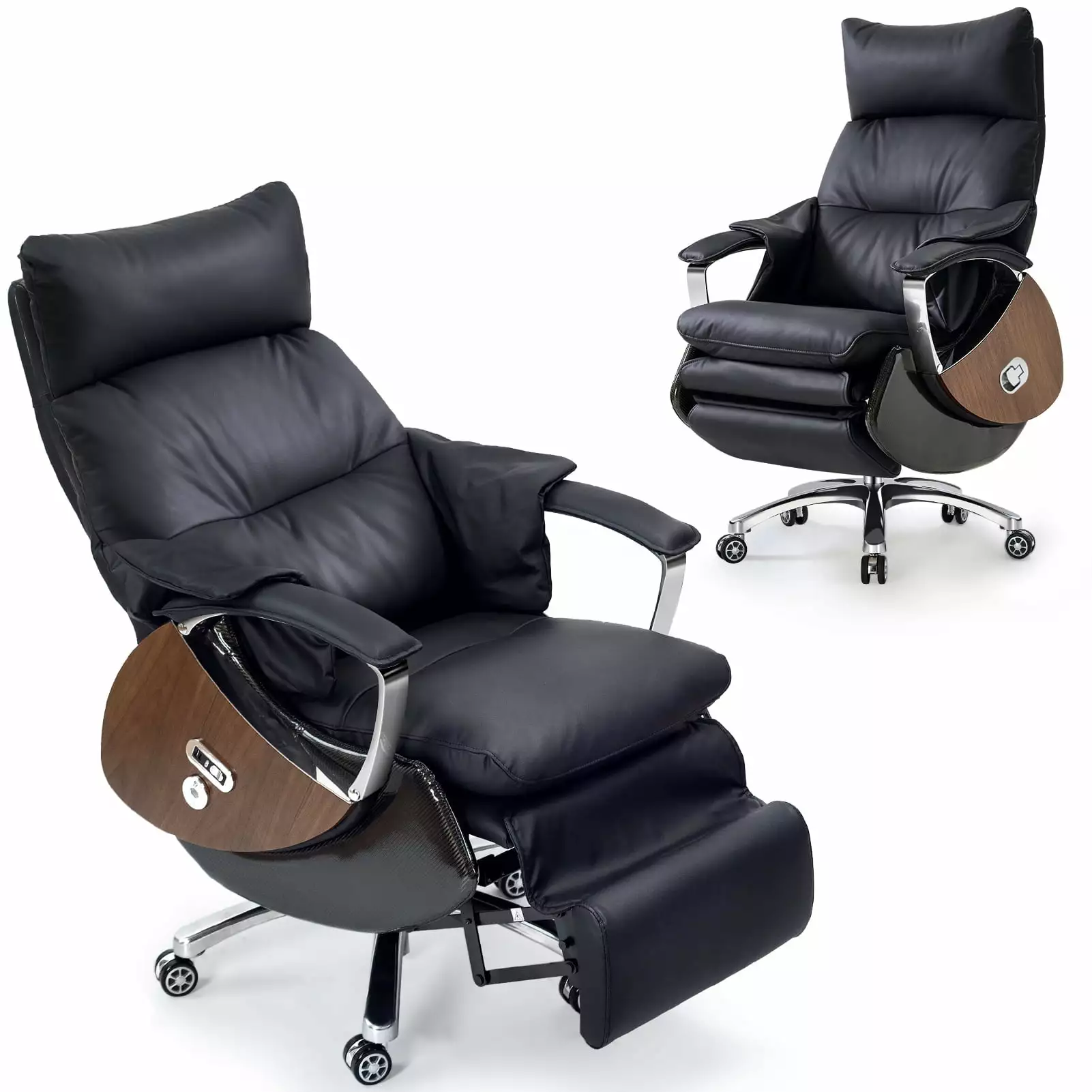 EMIAH S300 Ergonomic Office Chair Electric Executive Reclining Chair Footrest 400LBS Heavy Duty Black
