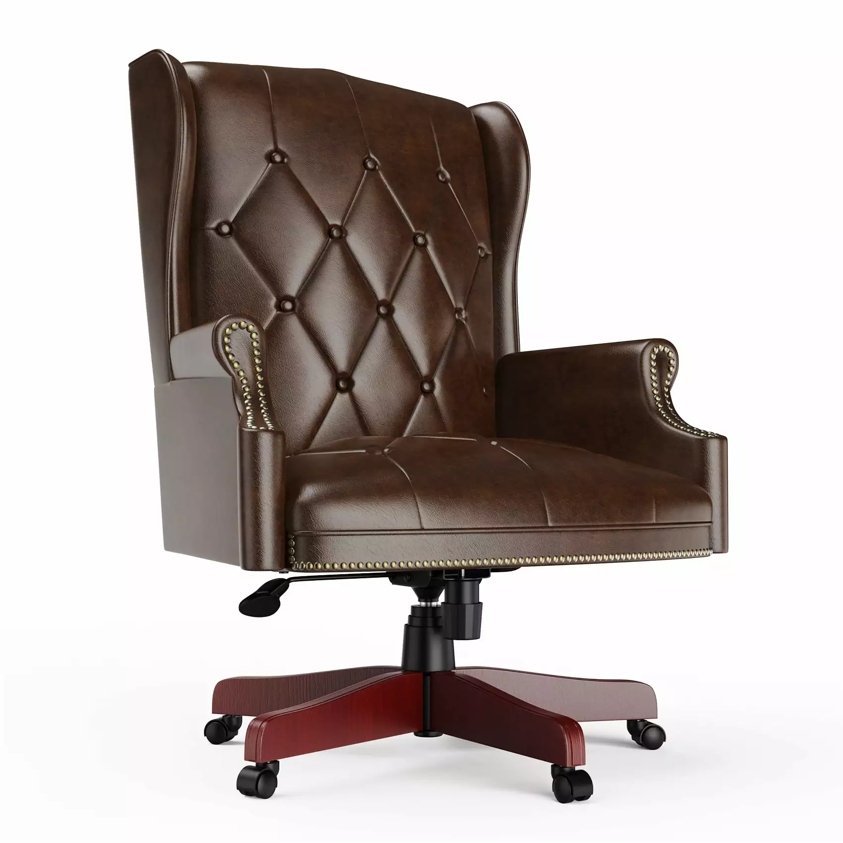 GeeHome 330LBS Executive Office Chair - Ergonomic High Back Reclining Comfortable Desk Chair Brown
