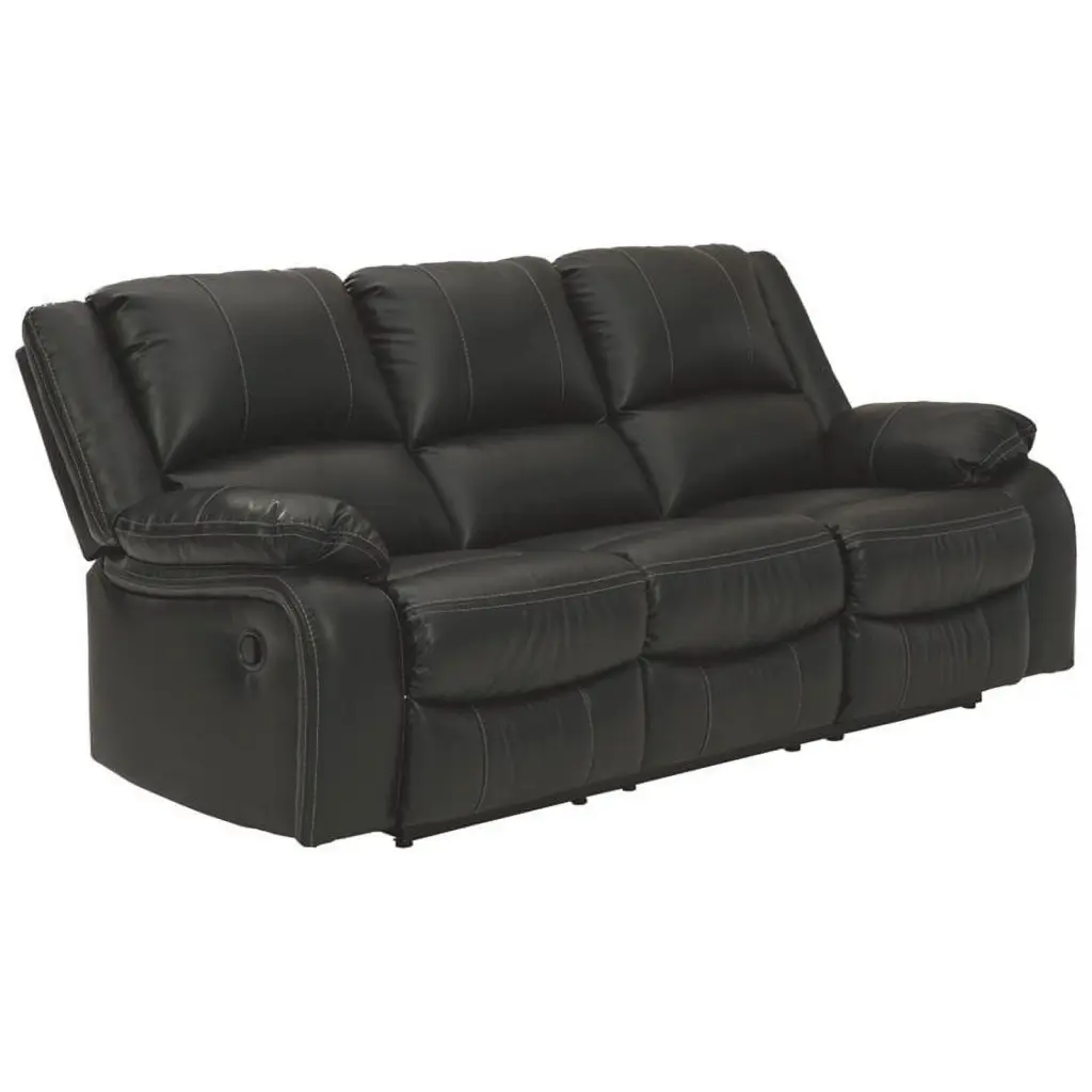 Bowery Hill Black Reclining Sofa - Modern Lounge Seating