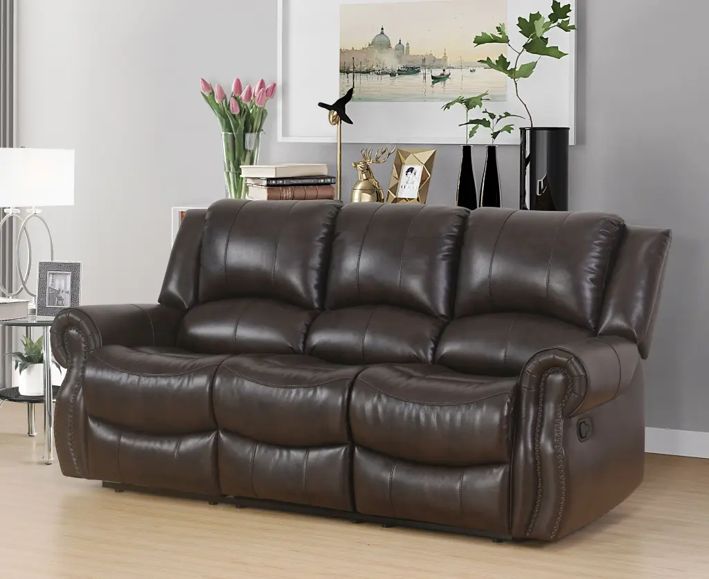 Devon and Claire Nate Brown Reclining Sofa Devon & Claire