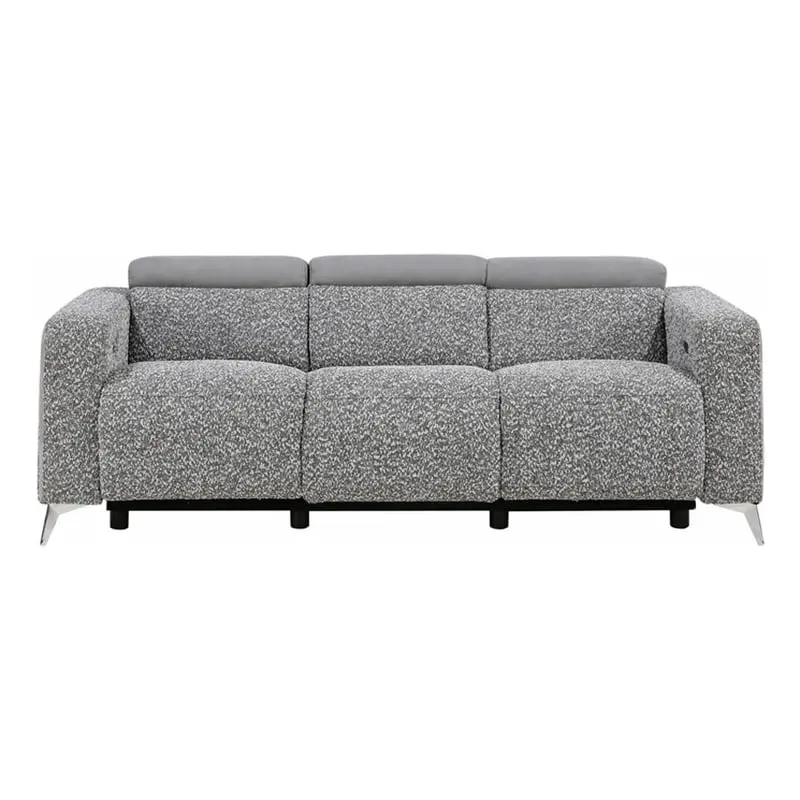 Global Furniture USA U8521 Two-Tone Gray Fabric 36 Power Reclining Sofa