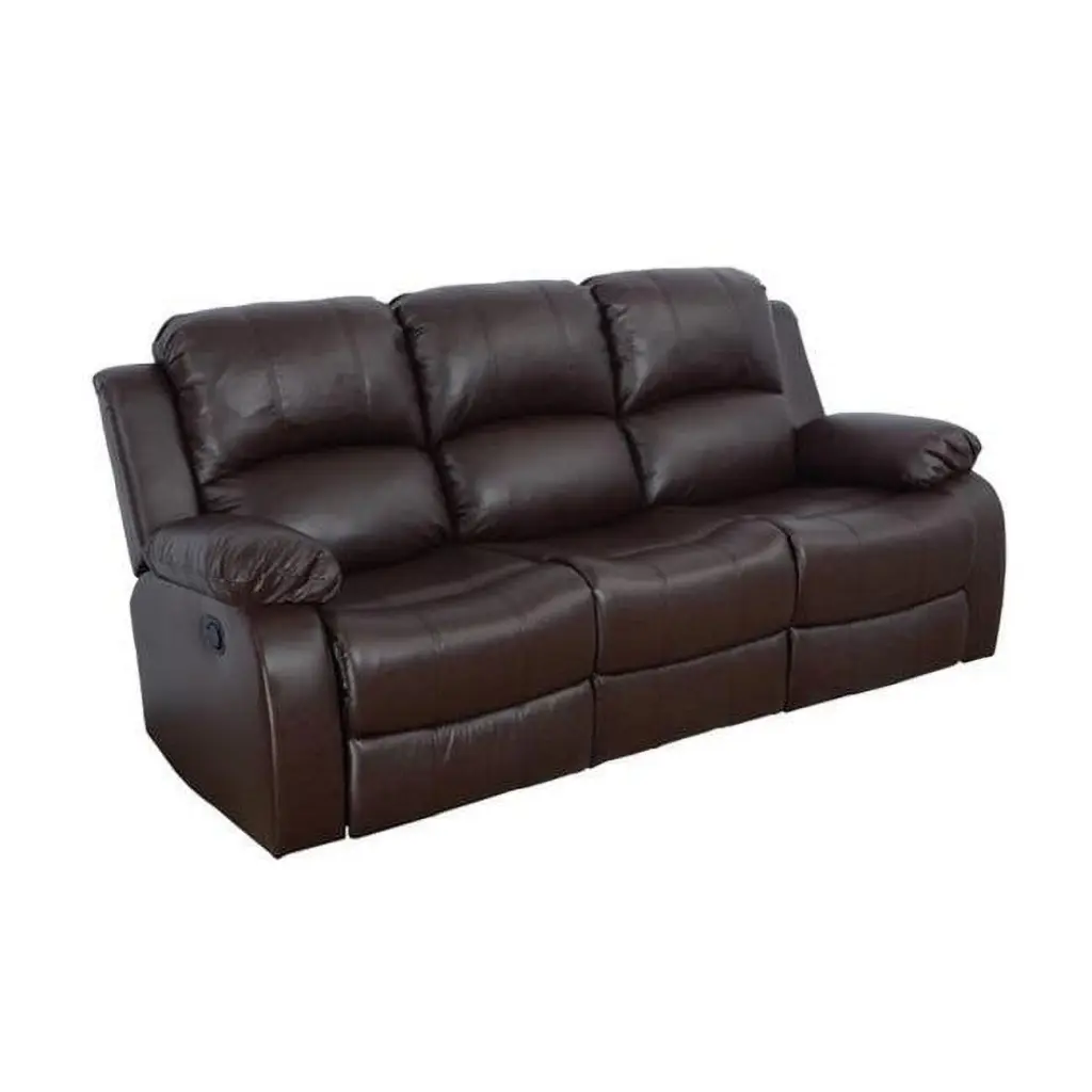 Lifestyle Furniture Odessa Dark Brown Reclining Sofa - 40 x 82 x 37 Inches