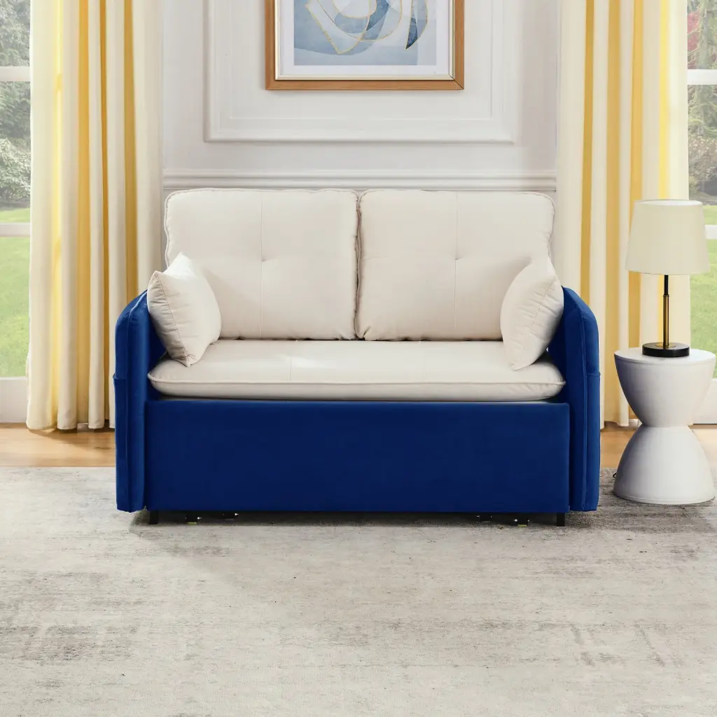 Miekor Modern Convertible Sofa Bed USB Port and Adjustable Backrest