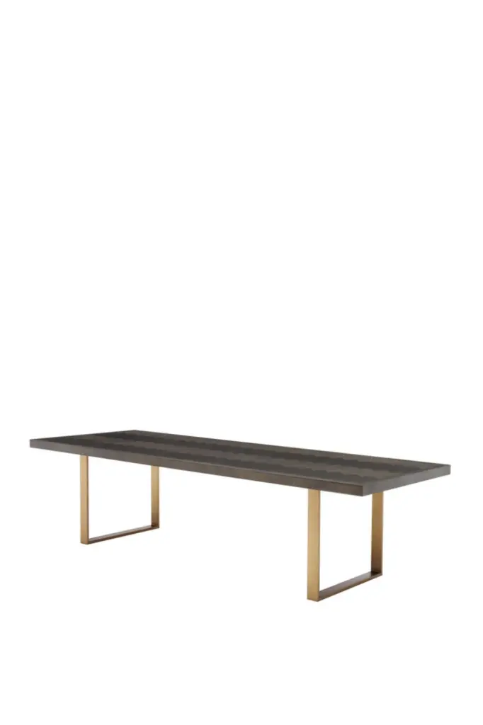 Brass Oak Dining Table 120 Inches Eichholtz Melchior Luxury Large Table