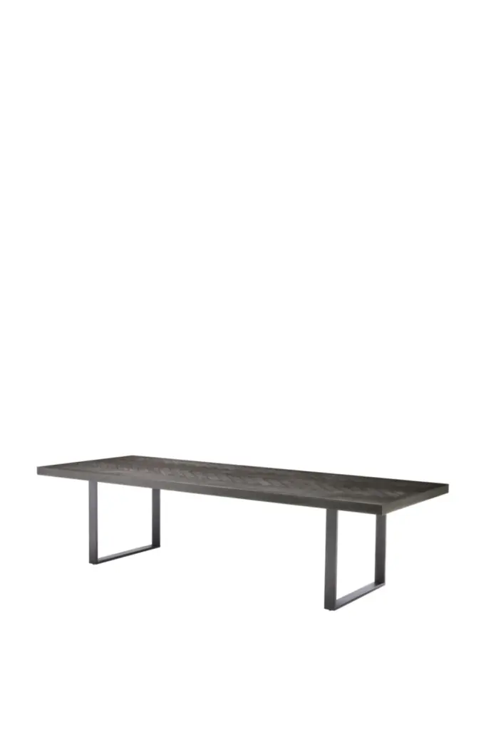 Rectangular Oak Dining Table 120 Inches Eichholtz Melchior Solid Wood Large Table