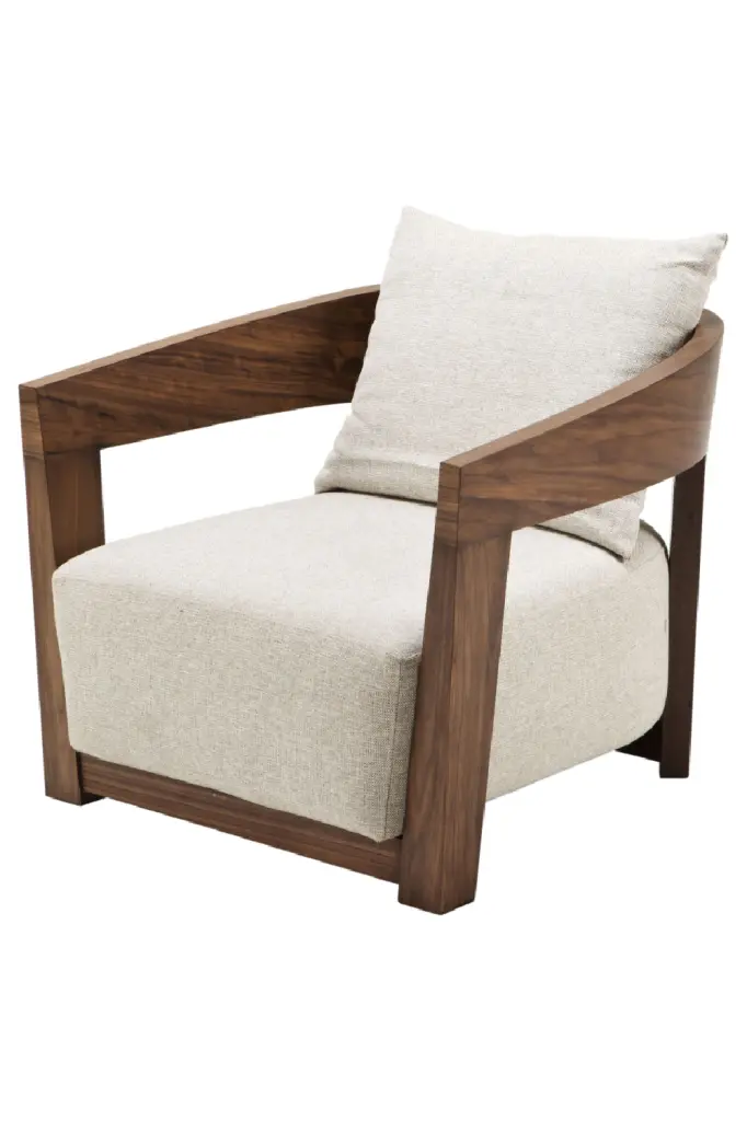 Eichholtz Rubautelli Wooden Frame Retro Armchair Living Room