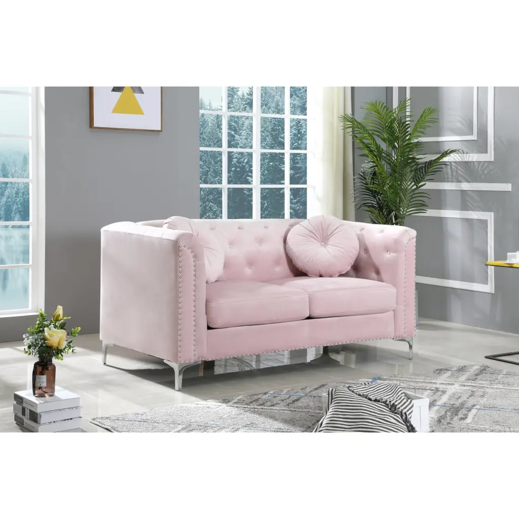 Maykoosh Rustic Recluse Loveseat Pink Country Style