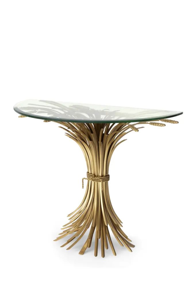 Sheaf Wheat Console Table Eichholtz Bonheur Rustic Entryway Table