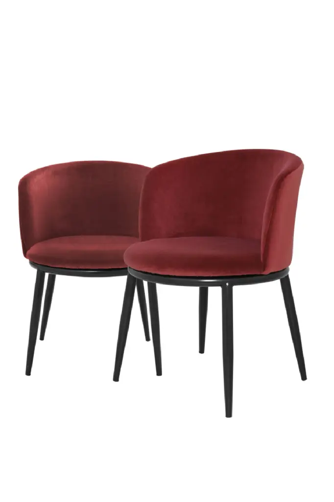 Modern Minimalist Dining Chair Set 2 Eichholtz Filmore