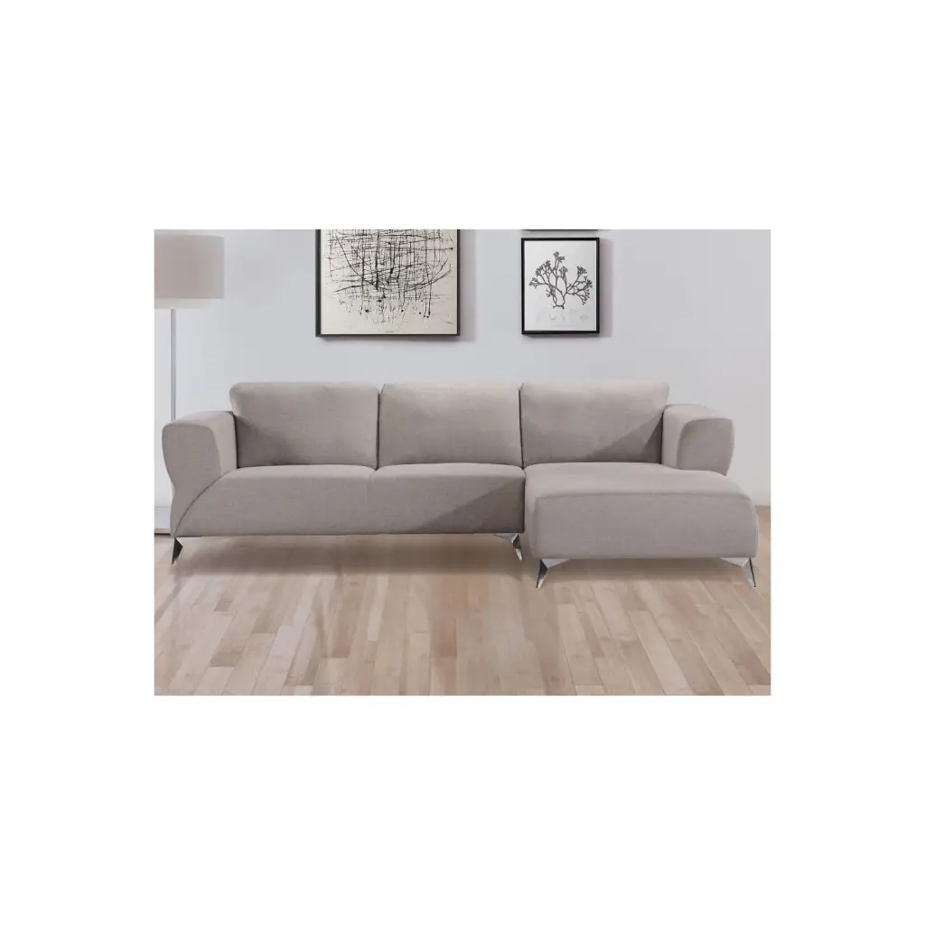 Acme Josiah Sectional Sofa - Sand Fabric Upholstery - Comfortable Living Room Furniture Acme Furniture