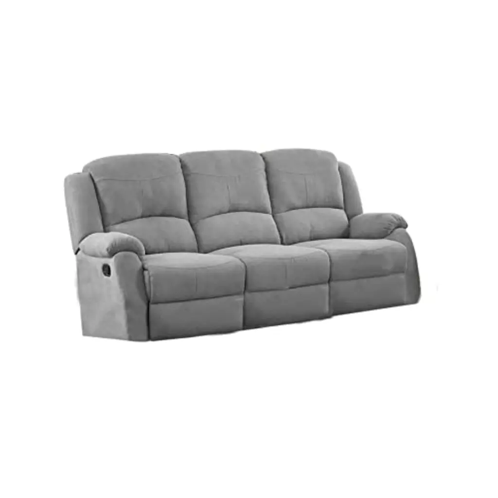 ACME Zorina Contemporary Fabric Upholstered Motion Sofa Gray Modern Living Room Acme Furniture