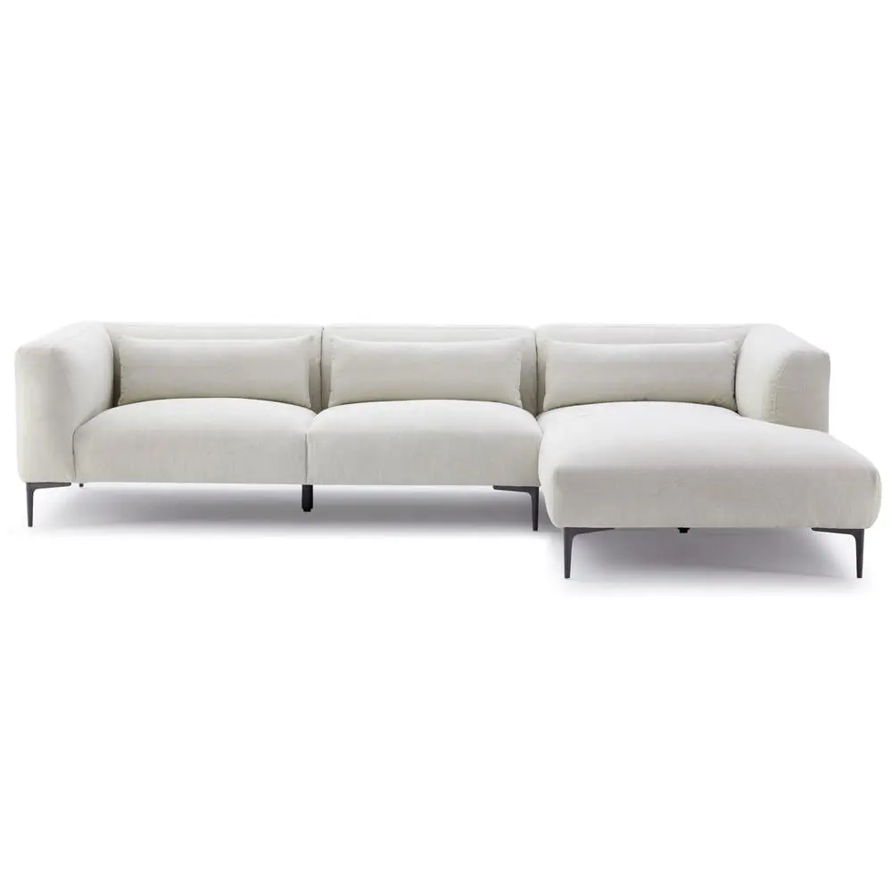 Saviola Beige Fabric Linen Right-Facing Modern Living Room Corner Sectional Sofa Ashcroft