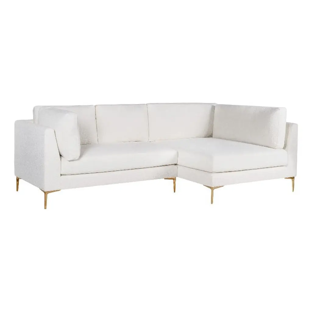 Theodore Pillow Back Beige Boucle Sectional Sofa - Right-Facing Luxury Living Room Furniture Ashcroft