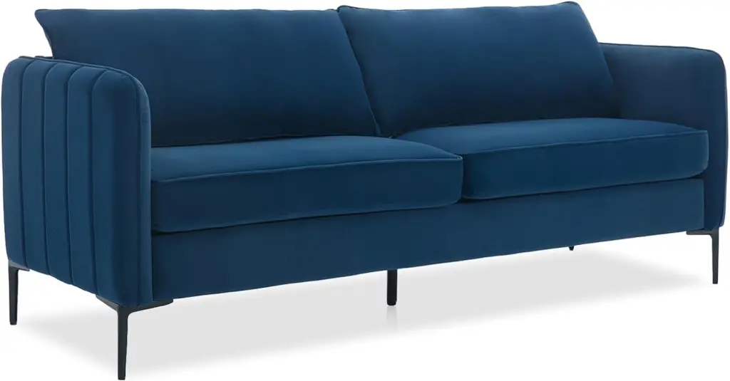 DecoraFlex Modern Sofa Couch 85 Inch Comfy Couch Upholstered Cushions and Pillow
