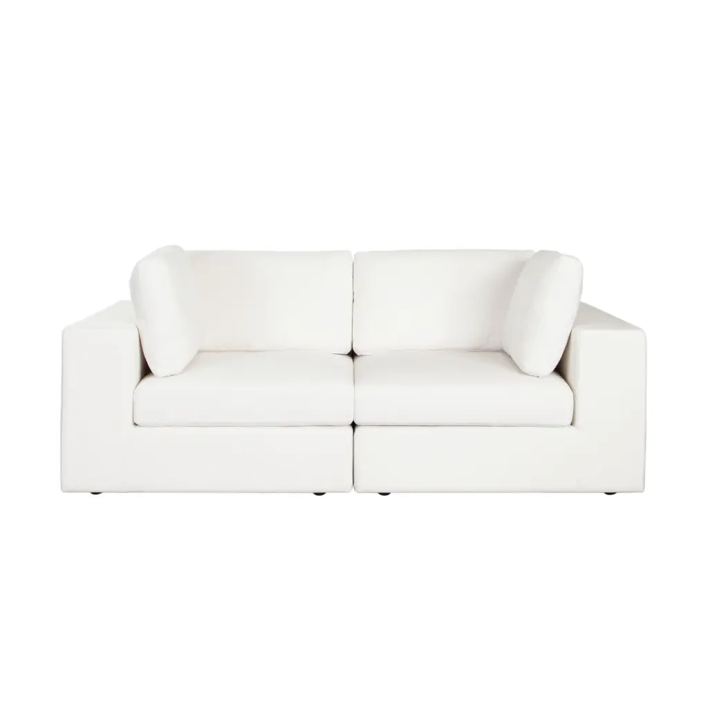 Diamond Sofa Muse Performance Fabric Modular Sofa Mist White 2 Piece Set