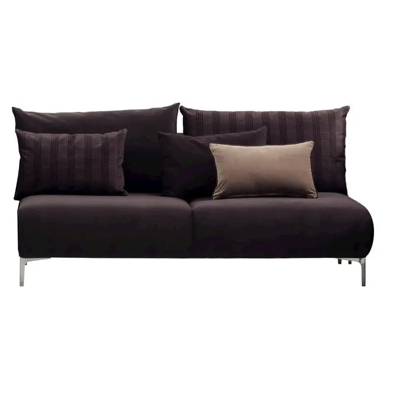 Enza Home Mayfair 2-Seater Polyester Fabric Sofa Module Brown